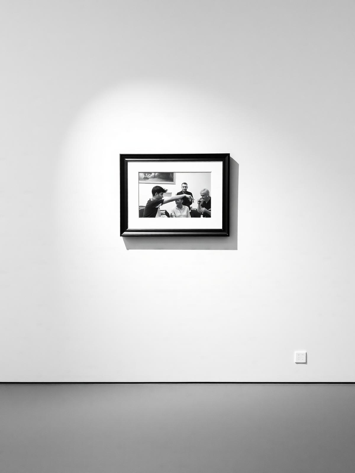 Framed artwork on a gallery wall